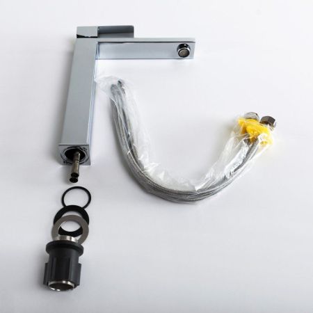 SLIDER-LC-01-W0 Смеситель для накладной раковины однорычажный, без донного клапана, хром, артикул SLIDER-LC-01-W0