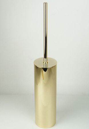 Surya Metall, круглый настенный ерш с крышкой 8х8хh46 см, цвет золото, артикул 6519/GO