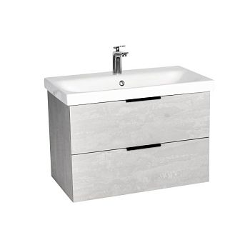 Тумба VIANT "Берлин" 2 ящика подвесная цемент 441х766х520 под раковину .S-UM-MOD80/1 (MODUO 80) (VBER80MDC-T2YP)