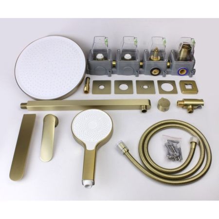 Душевая система встраиваемая Bronze de Luxe ICON 3009CBG, матовое золото, артикул 3009CBG