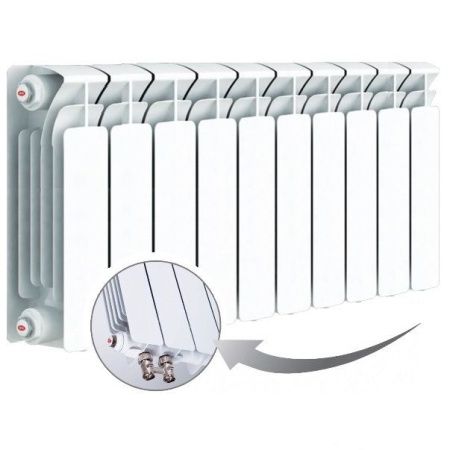 Биметаллический радиатор Rifar Base Ventil 350 10 секций R с нижним подключением Биметаллический радиатор Rifar Base Ventil 350 10 секций R с нижним подключением