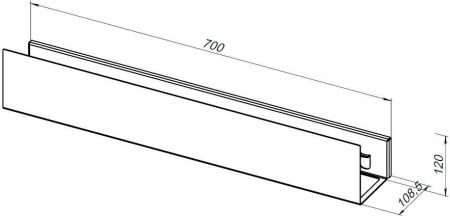Полка Aquanet Магнум Н 70x12 белая матовая, с крючками Полка Aquanet Магнум Н 70x12 белая матовая, с крючками