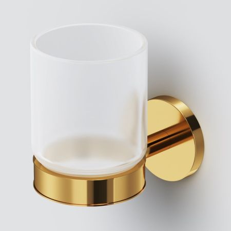 A85A34399 X-Joy, Стеклянный стакан с настенным держателем, золото, артикул A85A34399