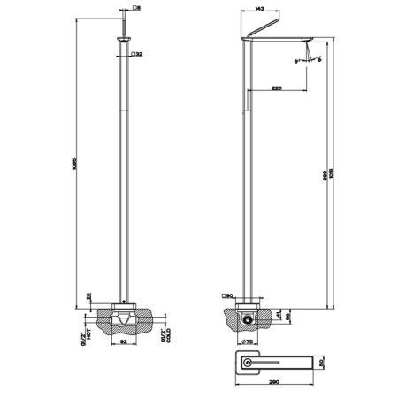Gessi Встраиваемая часть напольного смесителя для раковины, артикул 20699#031
