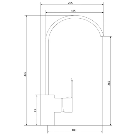 Смеситель для кухни Славен СЛ-ОД-К29, хром