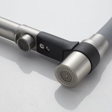 Смеситель для кухни с гибким изливом и подключением фильтра Shevanik S378L, сатин