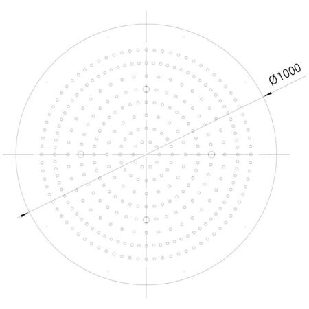 BOSSINI DREAM-XL OK Верхний душ Ø 1000 mm, цвет: хром, артикул WI0377.030