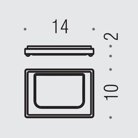 Colombo Look Мыльница, настольная, цвет: PVD графит полированный/матовое стекло, артикул B1640.GL-VAN