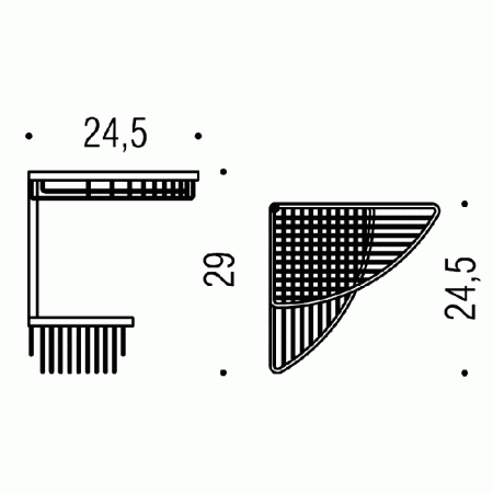 Colombo Angolari Двойная угловая полочка, цвет: хром, артикул B9609.CR