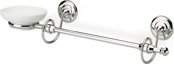 Stil Haus Idra, полотенцедержатель + керамическая мыльница, цвет бронза - белая керамика