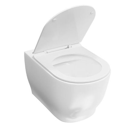 Унитаз Modula подвесной безободковый с крепежом, белый глянцевый, артикул MO.wc.02