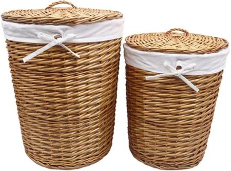 Корзина для белья WasserKRAFT Leine 45x45x56 WB-350-L с крышкой Коричневая, артикул WB-350-L