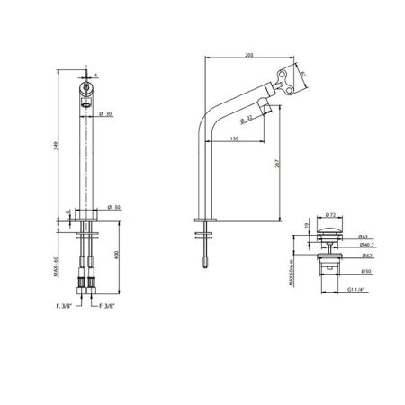 Bongio Acquacarica Смеситель для раковины, цвет хром