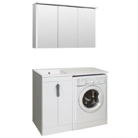 Зеркальный шкаф Runo Лира 105 4620750028435 с подсветкой Белый