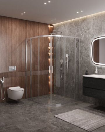 MOLVENO-RH-22-120/110-C-GM-IV Душевой уголок, артикул MOLVENO-RH-22-120/110-C-GM-IV