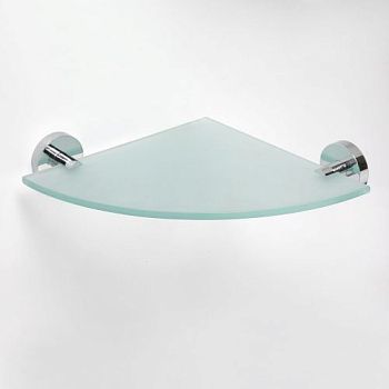 Полочка OMEGA стеклянная угловая  250x250мм