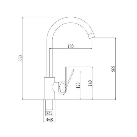 Смеситель для кухни Savol S-600306, хром, артикул S-600306