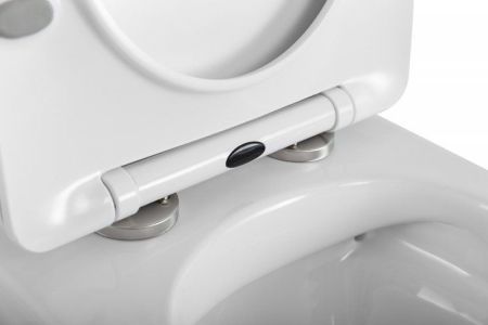 UNO 2.0 Унитаз подвесной безободковый с сиденьем дюропласт soft close BB7306CHR/SC, артикул BB7306CHR/SC