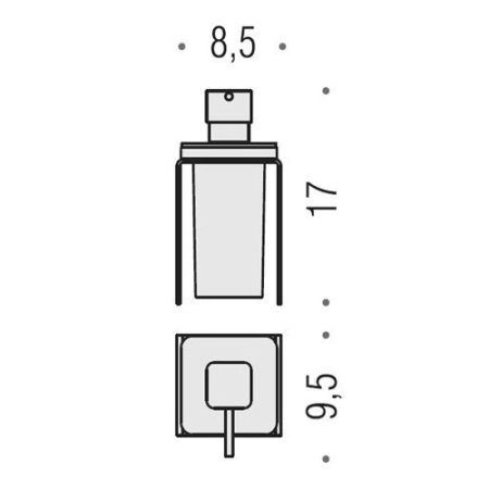 Colombo Forever Дозатор для жидкого мыла настольный, цвет: хром/матовое стекло, артикул B9334.CR-VAN