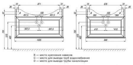 ZRU9302962 модуль для раковины AMERICA /103,5х34,2х60,4/(дуб темный), шт, артикул ZRU9302962