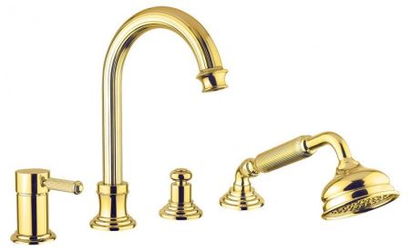 Смеситель на борт ванны с выдвижным душем и переключателем CEZARES OLIMP-BVDM, артикул OLIMP-BVDM-01-L