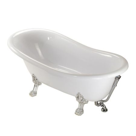 Ванна из искусственного камня Veragio Gialetta 170x80 26931 ножки Хром