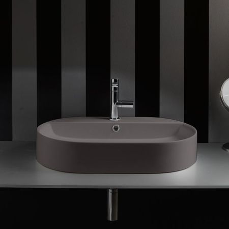 Kerasan Ciotola Раковина-чаша 65х40хh12см, с 1отв., с переливом, цвет: Ferro matt, артикул 028589 Ferro matt *1