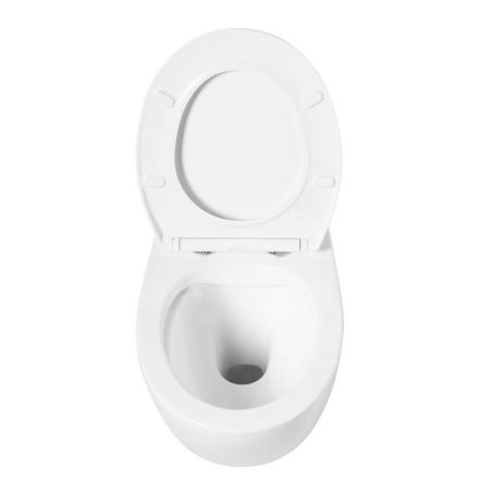 ELEGANT Унитаз подвесной безободковый с сиденьем в комплекте AM9316CHR/SC, артикул AM9316CHR/SC
