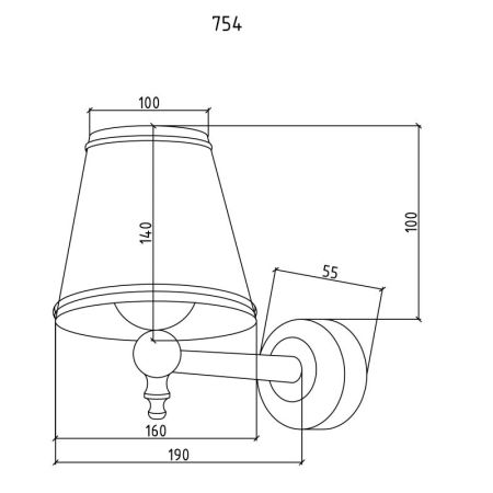 Бра BOHEME, золото 754, артикул 754