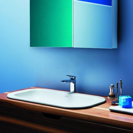 AZZURRA GLAZE Раковина встраиваемая на столешн. без отв. под смеситель 69x38см, цвет белый, артикул GLZ 69x38/IN bi*0