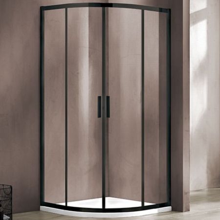 Душевой уголок Vincea Garda 90x90 VSQ-1G900CLB профиль Черный стекло прозрачное, артикул VSQ-1G900CLB