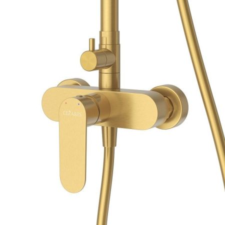 STYLUS-CD-NOP Душевая стойка со смесителем, черный матовый, артикул STYLUS-CD-NOP