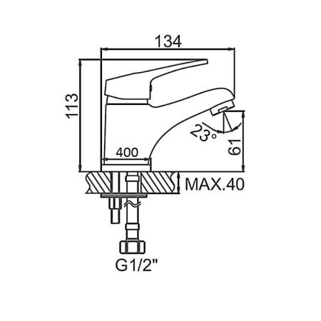Смеситель для раковины D-Lin D110310-2, хром, артикул D110310-2