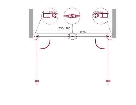 Душевая дверь BelBagno ETNA-B-2-120-C-Cr