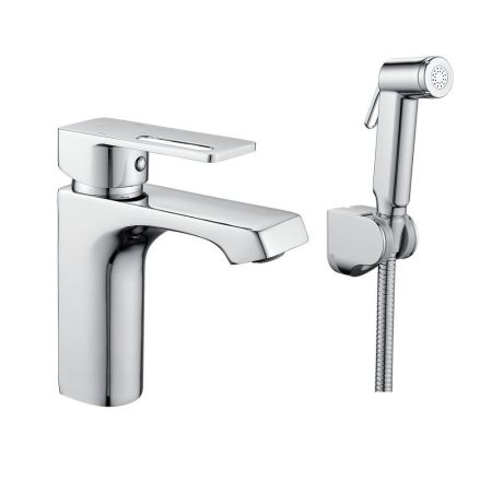 Смеситель для раковины с гигиеническим душем Raffine F171, хром, артикул F171