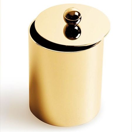 DEVON&DEVON WALTZ Контейнер с крышкой, настольный, цвет светлое золото, артикул WLZ-120-OT