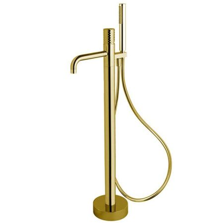Fima Carlo Frattini Spillo Tech Смеситель для ванны, напольный, с ручным душем, цвет: золото, артикул F3034T/6NXOR