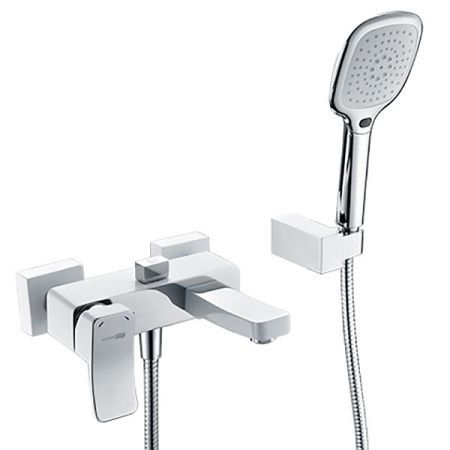 Смеситель для ванны WasserKRAFT Aller 1061W Хром Белый