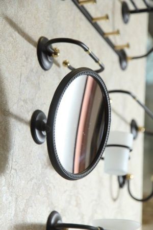Увеличительное зеркало подвесное ART&MAX SOPHIA AM-2143, артикул AM-2143-Nero/Do-Ant