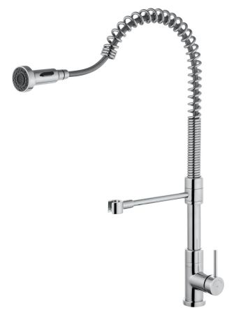 Смеситель для кухни высокий с выдвижным изливом WONZON & WOGHAND Хром (WW-422903-CR), артикул WW-422903-CR