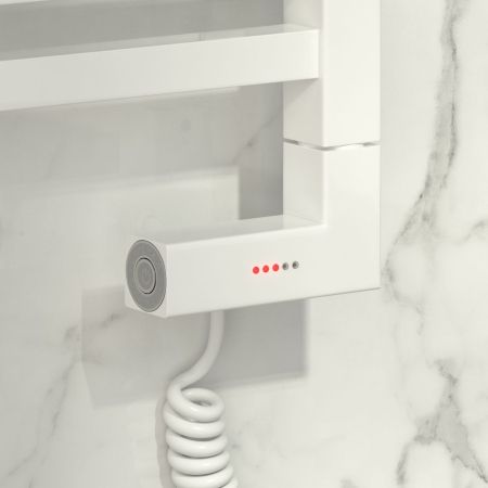 Полотенцесушитель электрический "АРКУС 2.0" 600х400 / МЭМ правый (БЕЛЫЙ), артикул 12-5605-6040