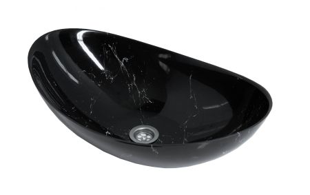 Раковина накладная Орион, черный мрамор
