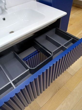 Тумба с раковиной ORKA Moonlight 120 подвесная, синий матовый, артикул 5001504