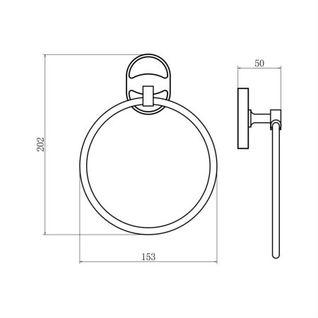 Кольцо для полотенец FASHUN A1904, хром