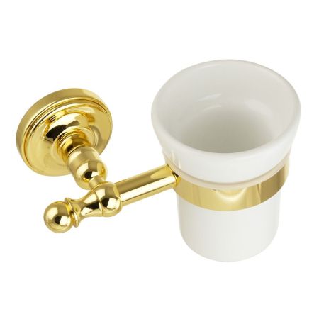 MIRELLA Cтакан настенный, керамика/золото, артикул 17306
