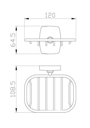 Мыльница с держателем WONZON & WOGHAND PORTO, Хром (WW-1301A), артикул WW-1301A