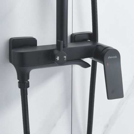 Душевая система Shevanik S4136H, черный