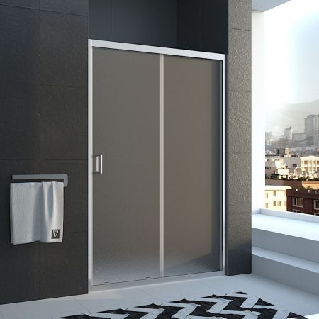 Душевая дверь Veconi Vianno VN-46, 1100x1850, хром, стекло pear