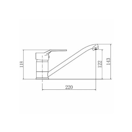 Смеситель для кухни FASHUN A4263, хром