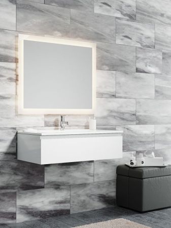 Тумба с раковиной SanVit Авеню-1 120 kavenu1120 в цвете Ral подвесная Черный глянец